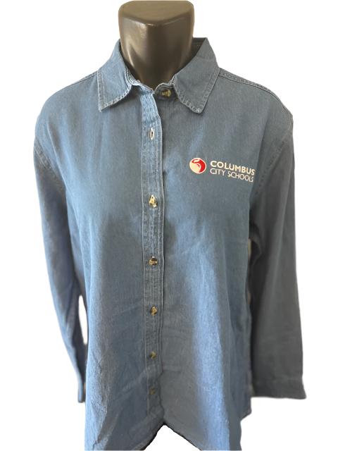 CCS Light Wash Denim Shirt - Ladies
