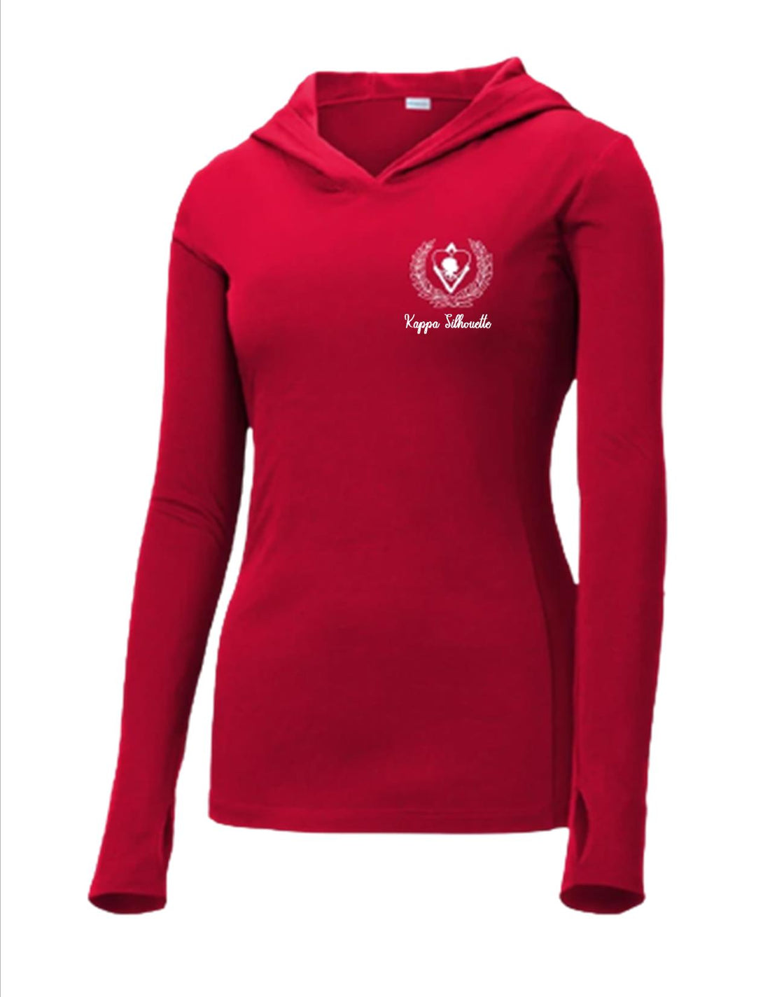 Kappa Silhouette Lightweight Hooded Pullover Shirt - Red