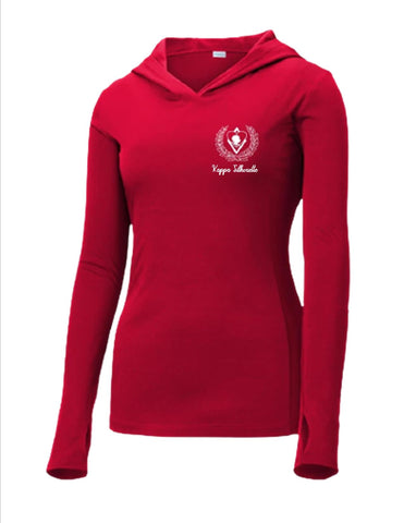 Kappa Silhouette Lightweight Hooded Pullover Shirt (Red)