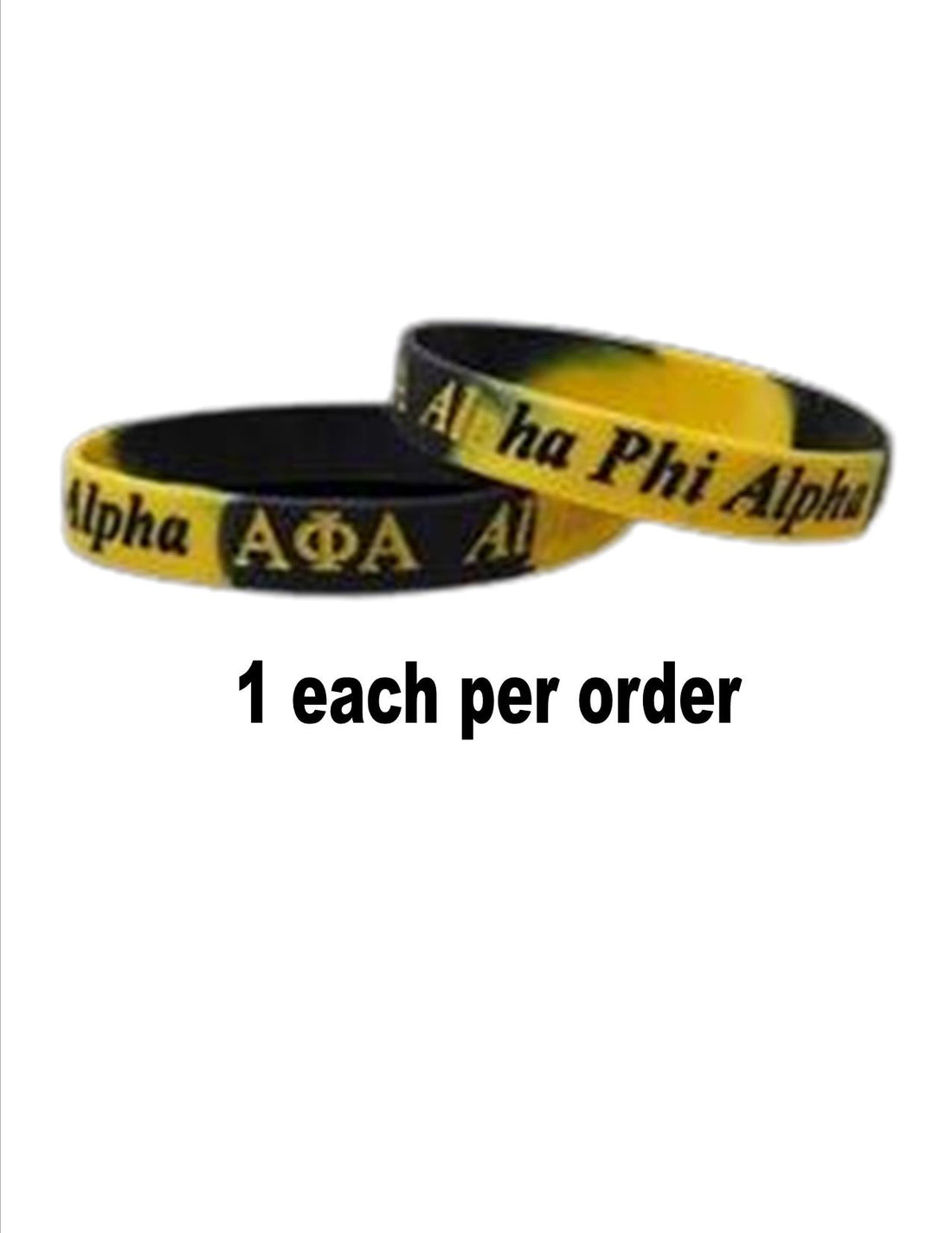 Alpha Phi Alpha Silicone Swirl Wrist Band