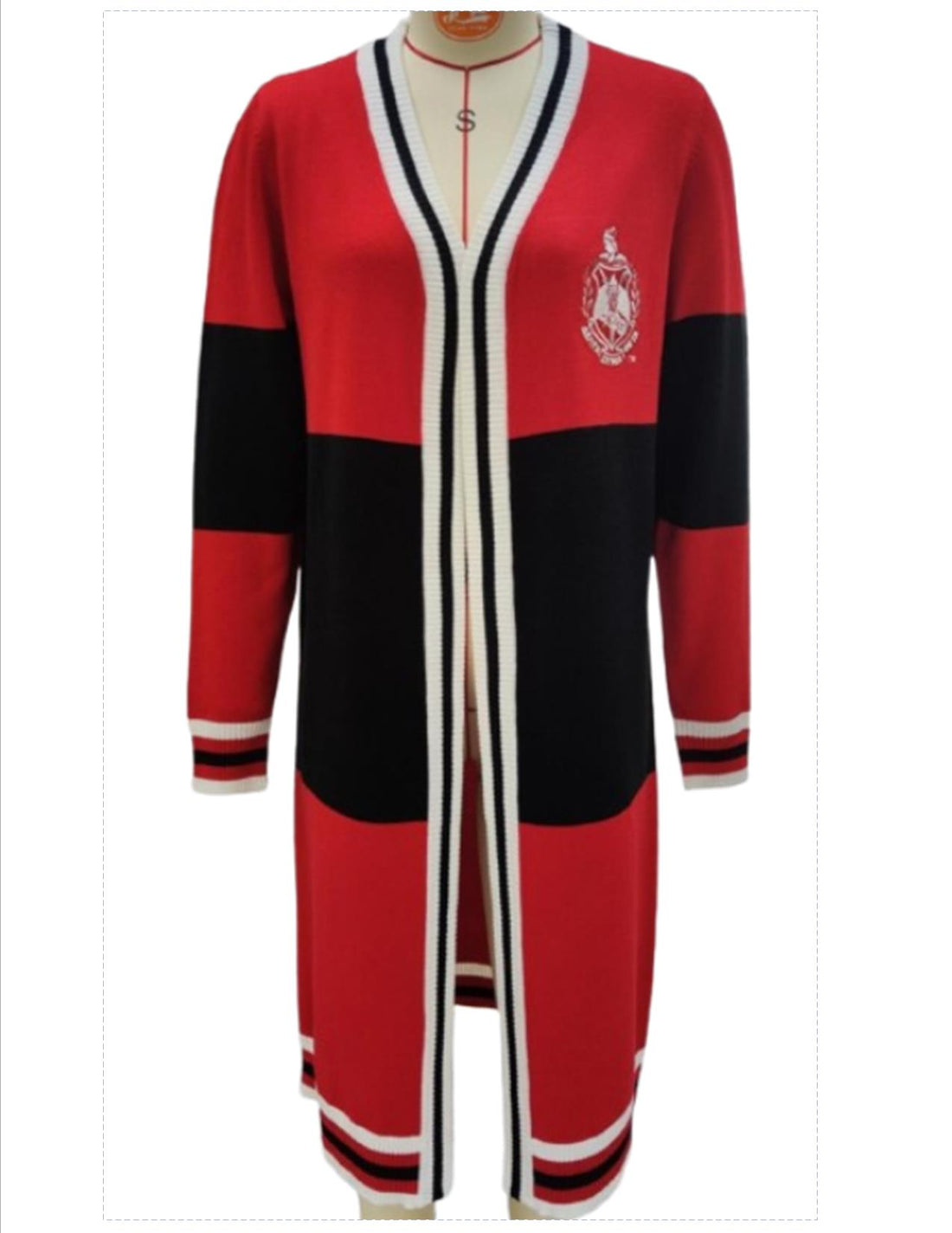 Delta Sigma Theta Long Cardigan Sweater