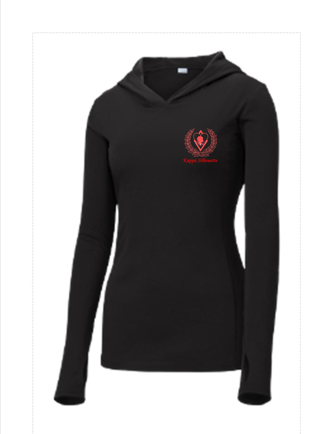 Kappa Silhouette Lightweight Hooded Pullover Shirt - Black