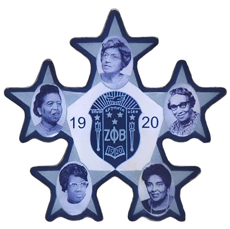 Zeta Phi Beta Silver Founders Pin