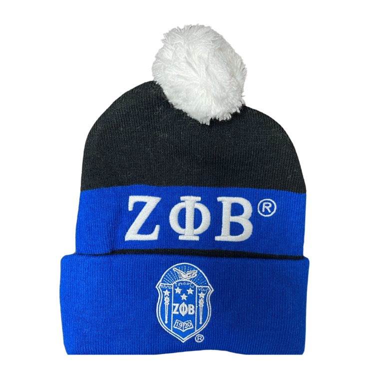 Zeta Phi Beta Embroidered Knit Beanie