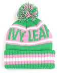 AKA Beanie Cap (Pink & Green)