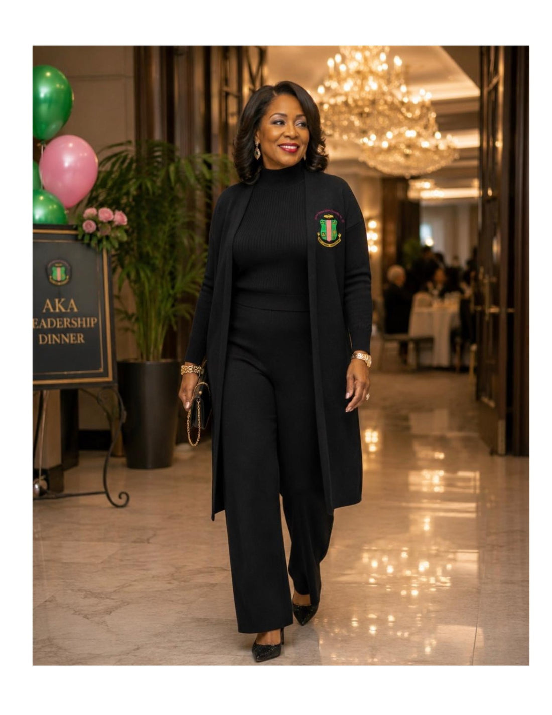 AKA 3-Piece Elegant Apparel Set (Black)