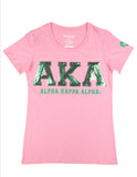 AKA Sequin Patch Tee (Pink)