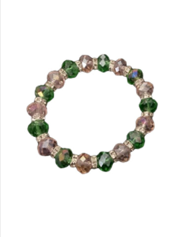 AKA Pink & Green Crystal Bling Bracelet