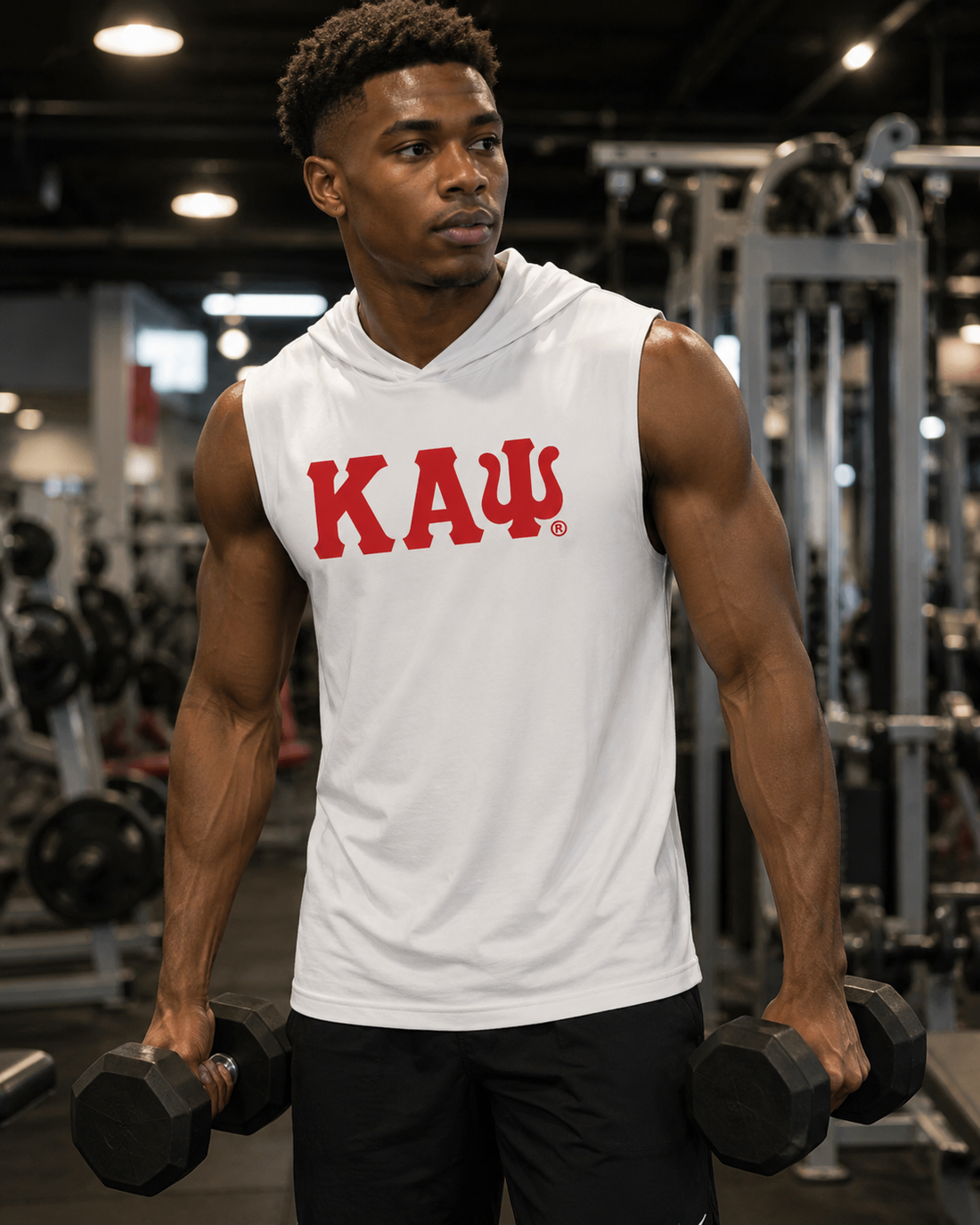 Kappa Sleeveless Hooded Tee (White)