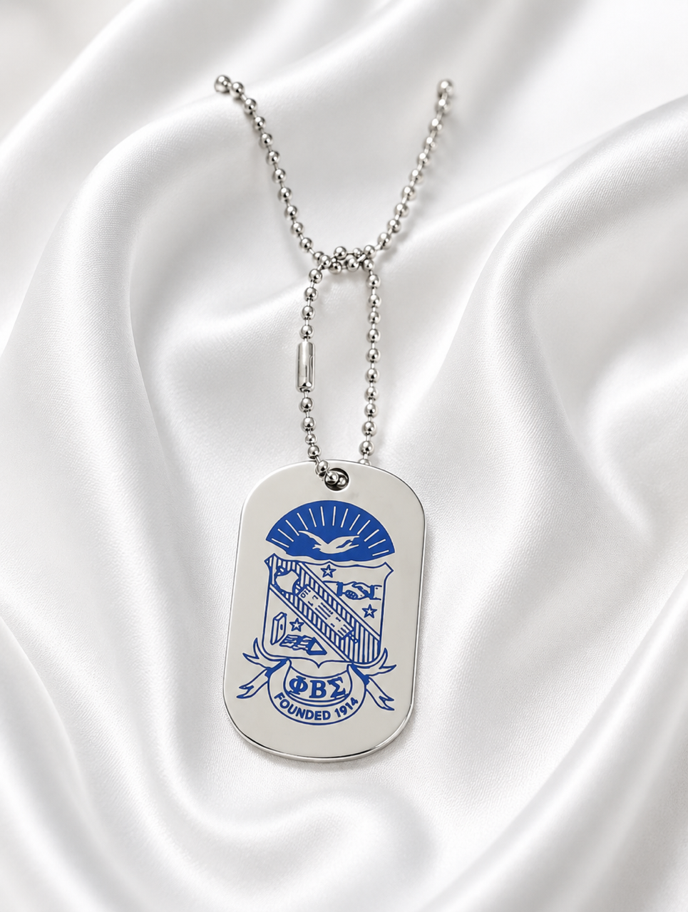 Phi Beta Sigma Dog-Tag Necklace
