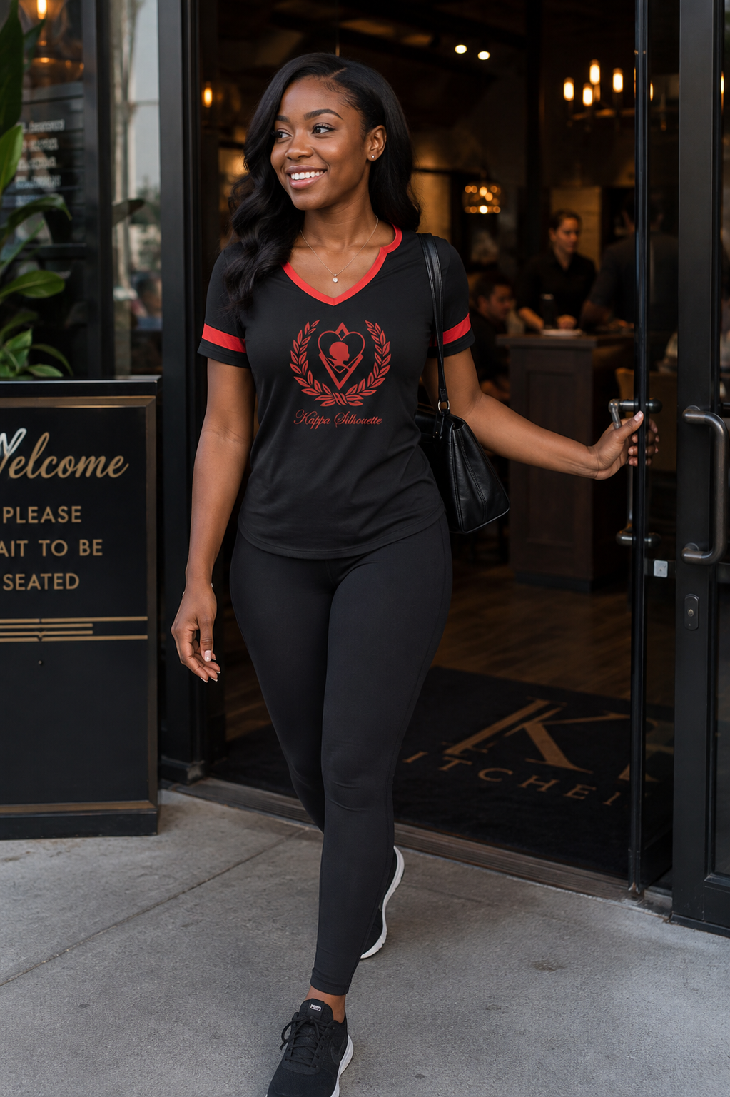 Kappa Silhouette Halftime Notch Neck Tee