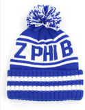 Zeta Phi Beta Beanie Hat (White & Blue)