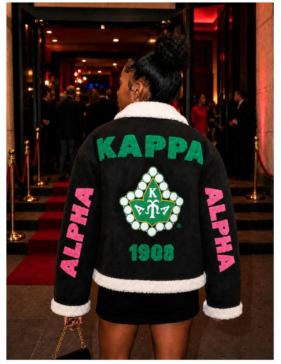 Alpha Kappa Alpha Shearling Aviator Jacket