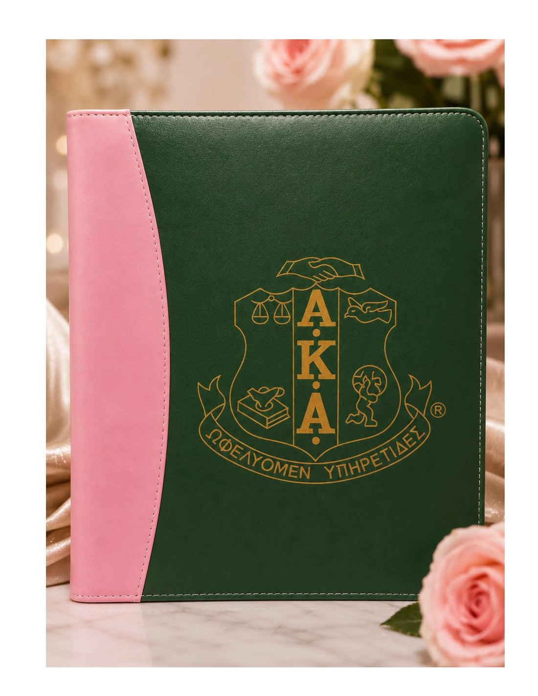 Alpha Kappa Alpha Shield Business Portfolio with Legal Pad