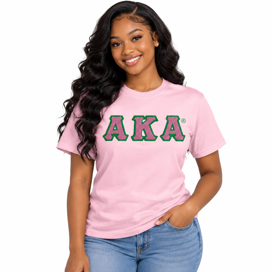 AKA Embroidered Tee Shirt