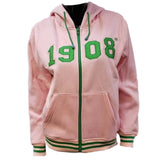 AKA Zip Up Hoodie Pink