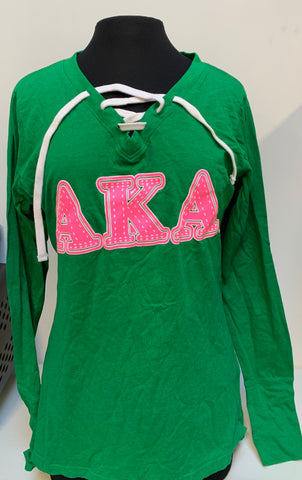 AKA Tie Up/Shoestring Shirt