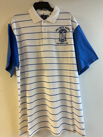 Phi Beta Sigma Striped Polo Shirt