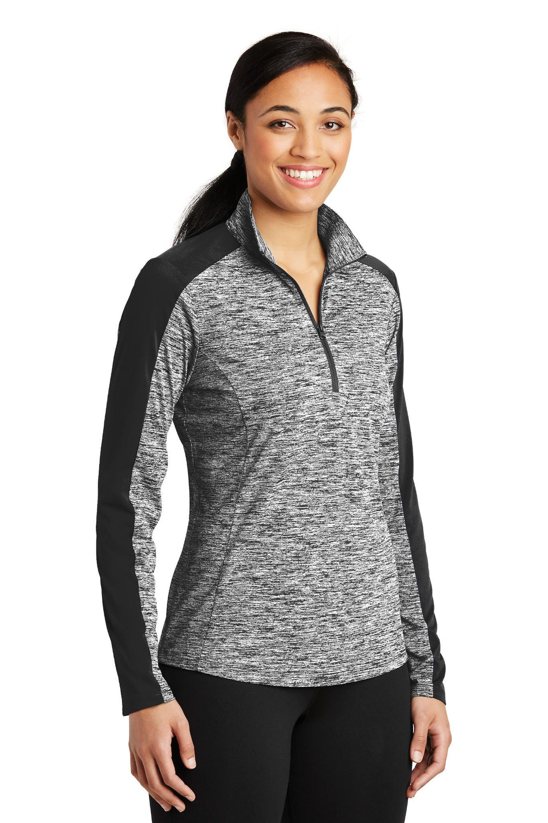 PAR Electric Heather Quarter-zip Pullover - Ladies
