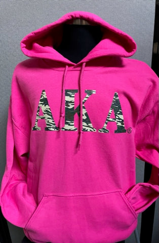 AKA Hooded Hot PINK with CAMO