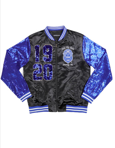 Zeta Phi Beta Sequin Baseball Jacket