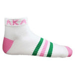 AKA Socks Ankle White with Pink