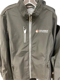 CCS Ladies Full Zipper Jacket Black w/ White Trim with Apple Logo