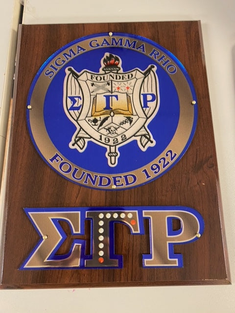 Sigma Gamma Rho Sequin Plaque
